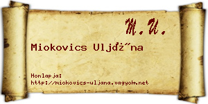 Miokovics Uljána névjegykártya