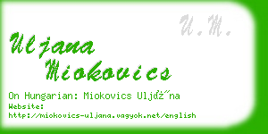 uljana miokovics business card